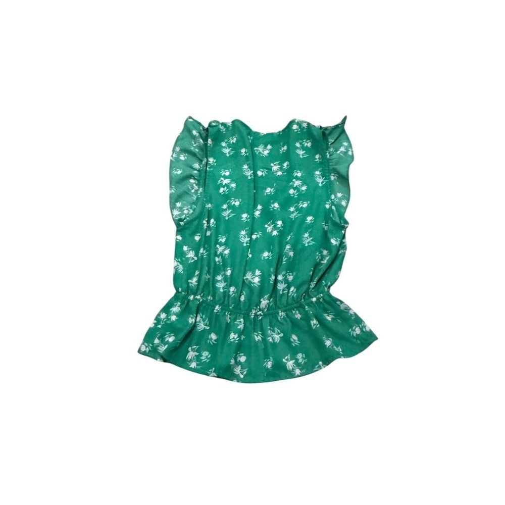 NWT Revolve x Wayf Emerald Floral Ruffle Top XS - Picture 2 of 6